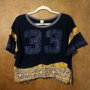 Free People distressed Tee size medium